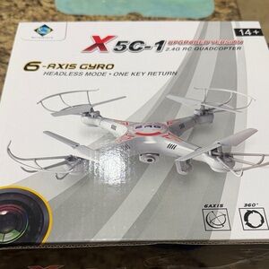 White and Red RC Quadcopter Drone